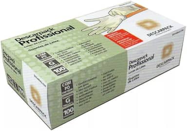 Luva De Látex Descarpack Tam G C/ 100 Unidades