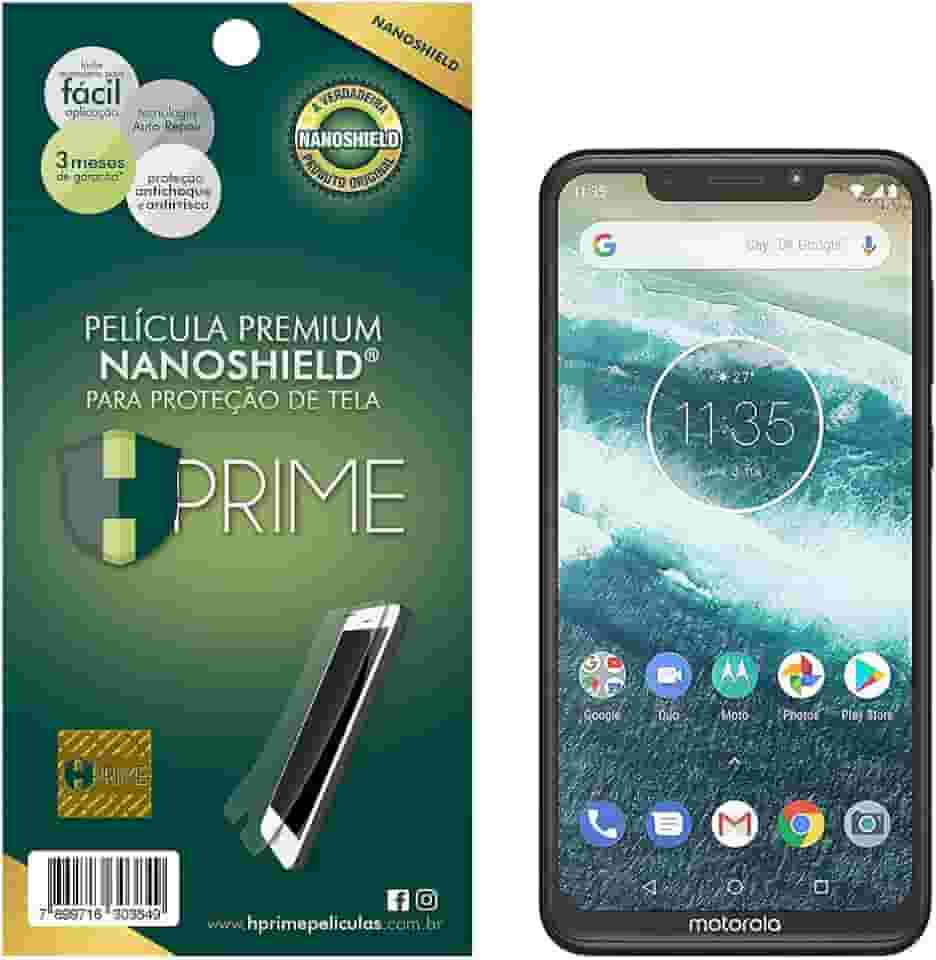 Pelicula HPrime NanoShield para Motorola One, Hprime, Película Protetora de Tela para Celular, Transparente