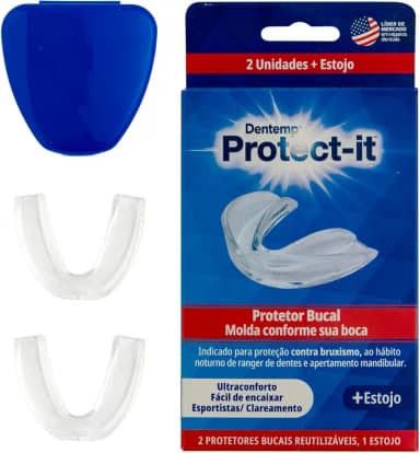 Protetor bucal anti-bruxismo Dentemp Protect-It - 2 un