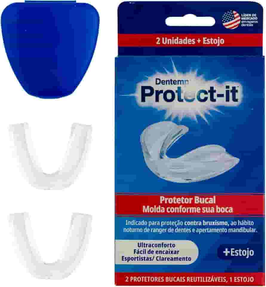 Protetor bucal anti-bruxismo Dentemp Protect-It - 2 un