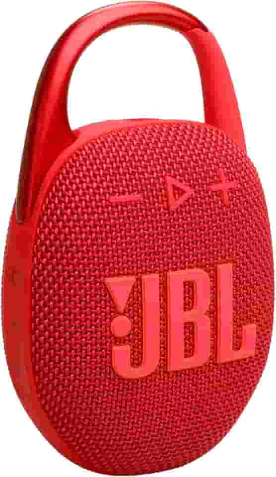 JBL, Caixa de Som, Clip 5, Bluetooth, Portátil, À Prova D'água e Resistente À Poeira, Bateria de até 15h, Auracast, Som JBL Pro, 7 W RMS - Vermelho