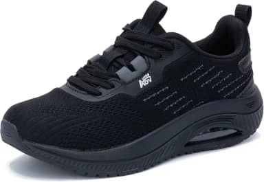 Sapatos de Caminhada Femininos com Suporte de Arco Tênis Ortopédicos para Fascite Plantar Calcanhar e Alívio Da Dor No Pé Tênis AllPreto Tamanho 7.5