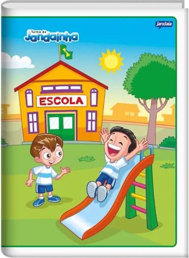 Caderno Brochura 1/4, Jandaia 00407-77, Multicor, Pacote com 20 Unidades