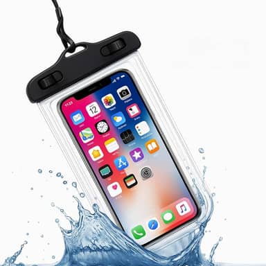 Capa Impermeável para Celular, Case Transparente à Prova D'água, com Alça, para Smartphones até 6.5 Polegadas