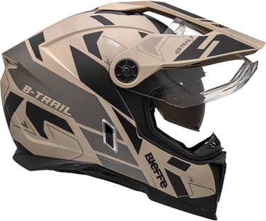 Capacete Masculino Bieffe B-Trail Conquest Bege Fosco Moto