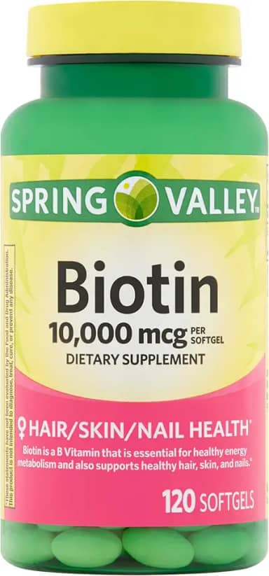 Biotina Mcg Spring Valley 10.000 - 120 Capsulas
