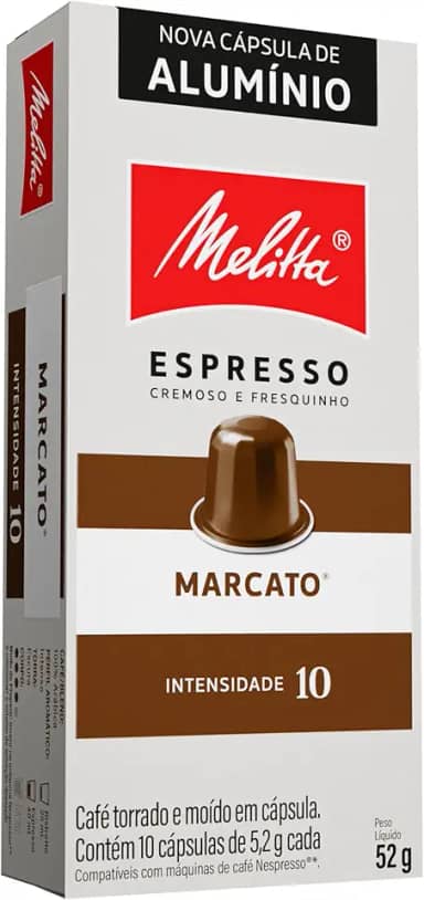 Capsula Melitta Marcato - Intensidade 10 - Compativel Nespresso