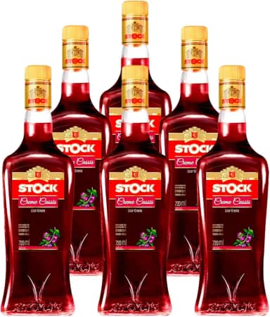 Licor Creme de Cassis Stock 720ml 6 Unidades