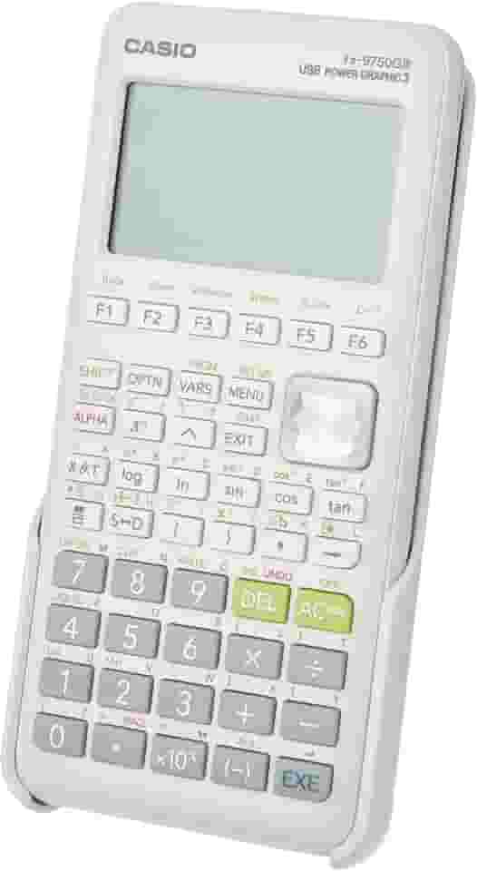 Casio Calculadora gráfica branca fx-9750GIII (fx-9750GIII-WE), 4 pilhas AA necessárias. (incluídas)