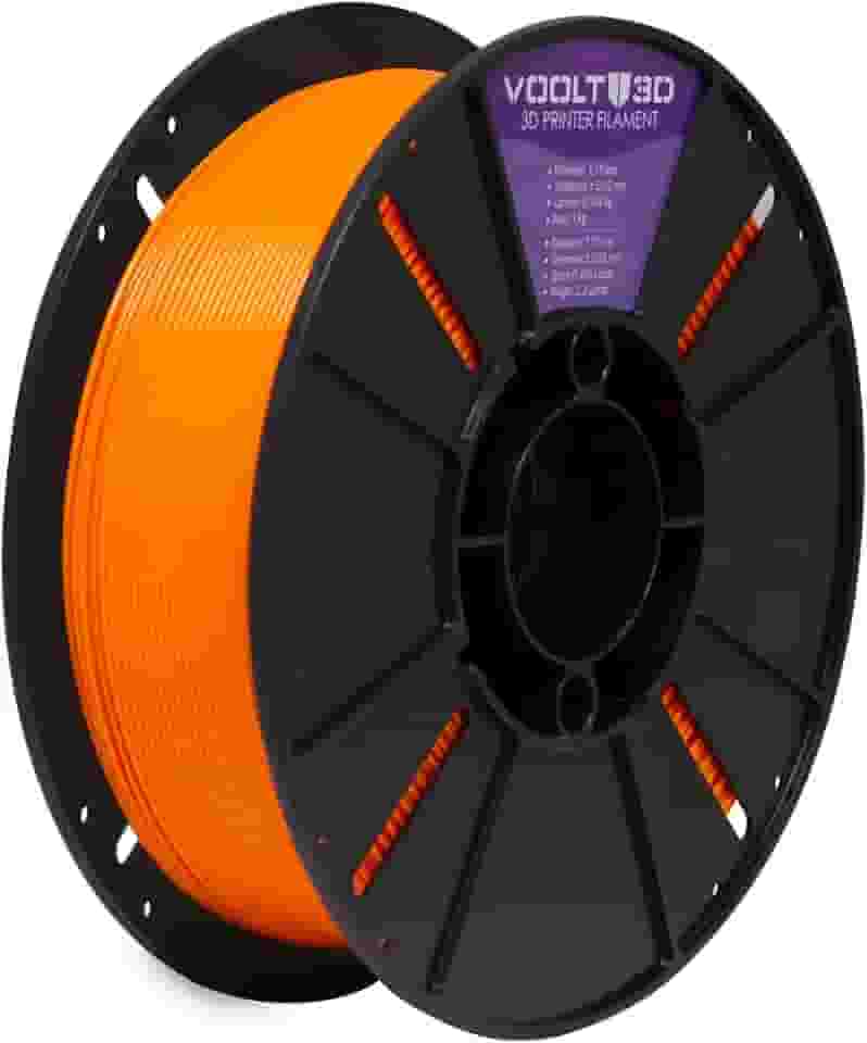 Voolt3D - Filamento PLA Laranja 1kg 1.75mm - Para Impressora 3D FDM - Nacional