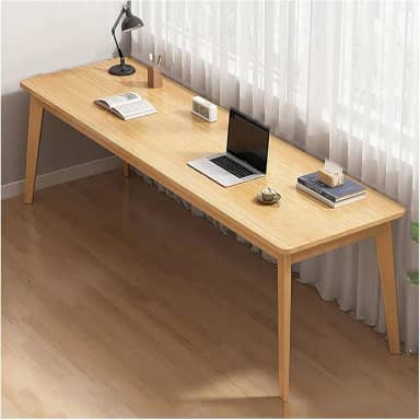 Mesa para computador de duas pessoas, mesa de escritório com pernas de mesa de madeira maciça grande mesa de escritório em casa MDF ideal para trabalho e aprendizado para madeira de escritório em casa