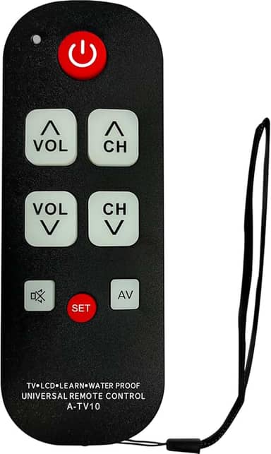 Controle remoto universal de botão grande para idosos, idosos - controle remoto simples - fácil de usar e configurar com funções de pesquisa e aprendizagem automática para as principais marcas de TV