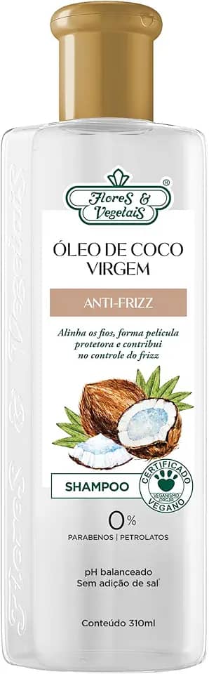 Flores & Vegetais Shampoo Óleo De Coco Virgem Anti-Frizz 310Ml