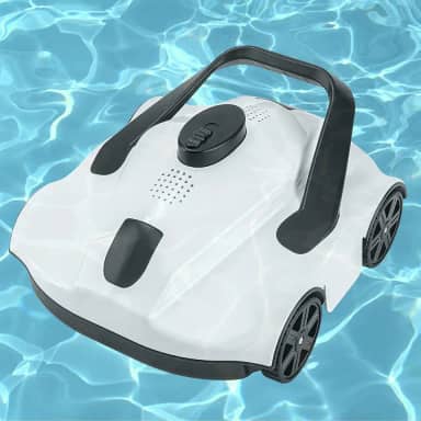 Aspirador De Piscina Sem Fio, Com Motor Duplo, Limpador Robótico De Piscina, Dura 130min, Carregamento Rápido De 3H, Estacionamento Automático, Para Piscinas Acima Do Solo De Fundo Plano