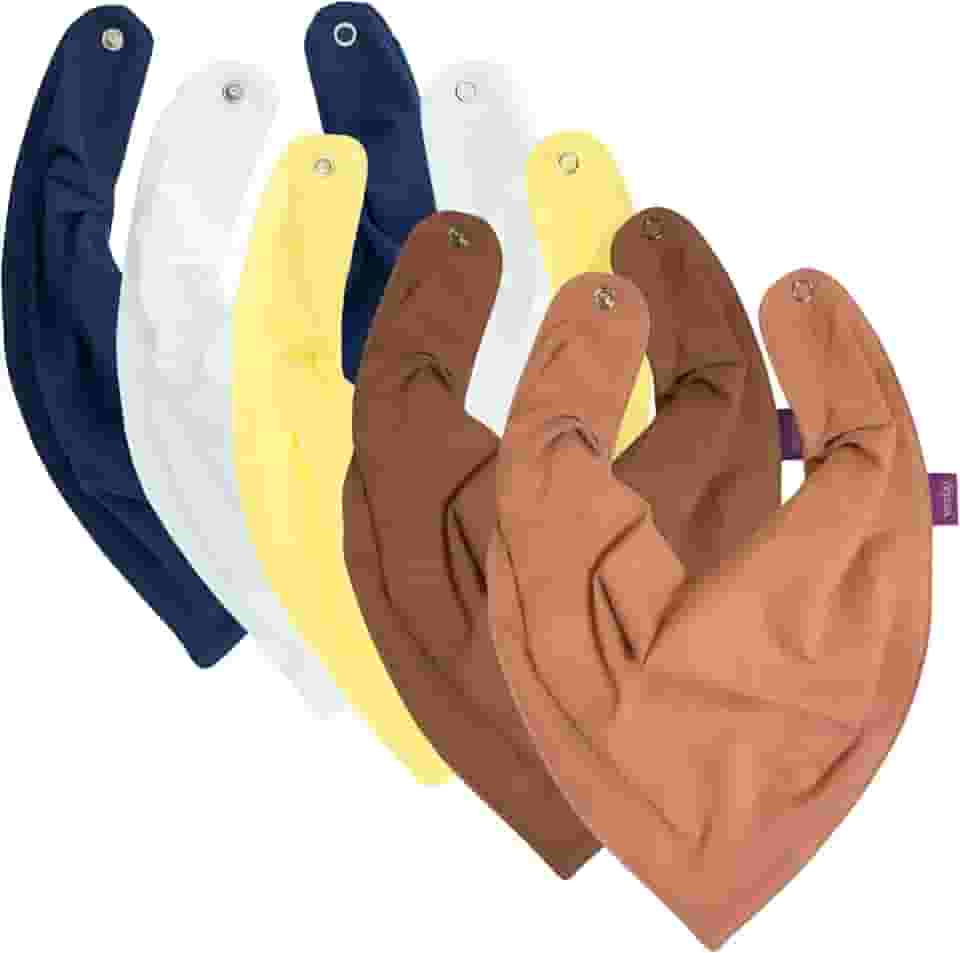 Babador Bandana Forro Impermeavel, Kit 5 unidades, Yandoo