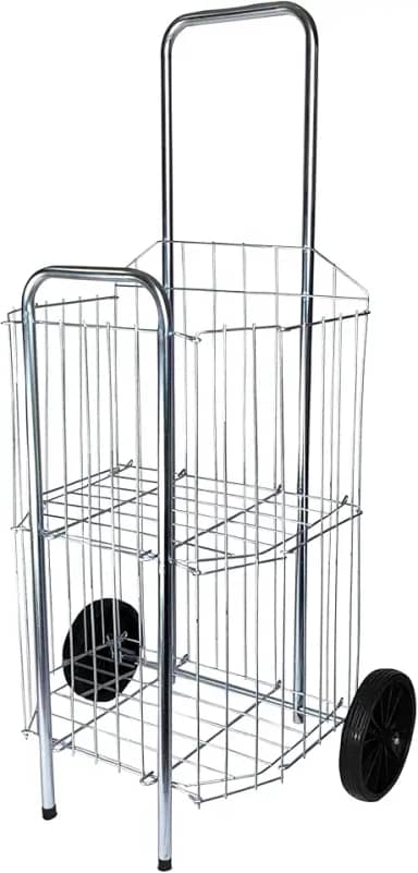 Carrinho de Compras Dobravél para Feira e Supermercado 4 Tubo com 2 Rodas Reforçadas Águia