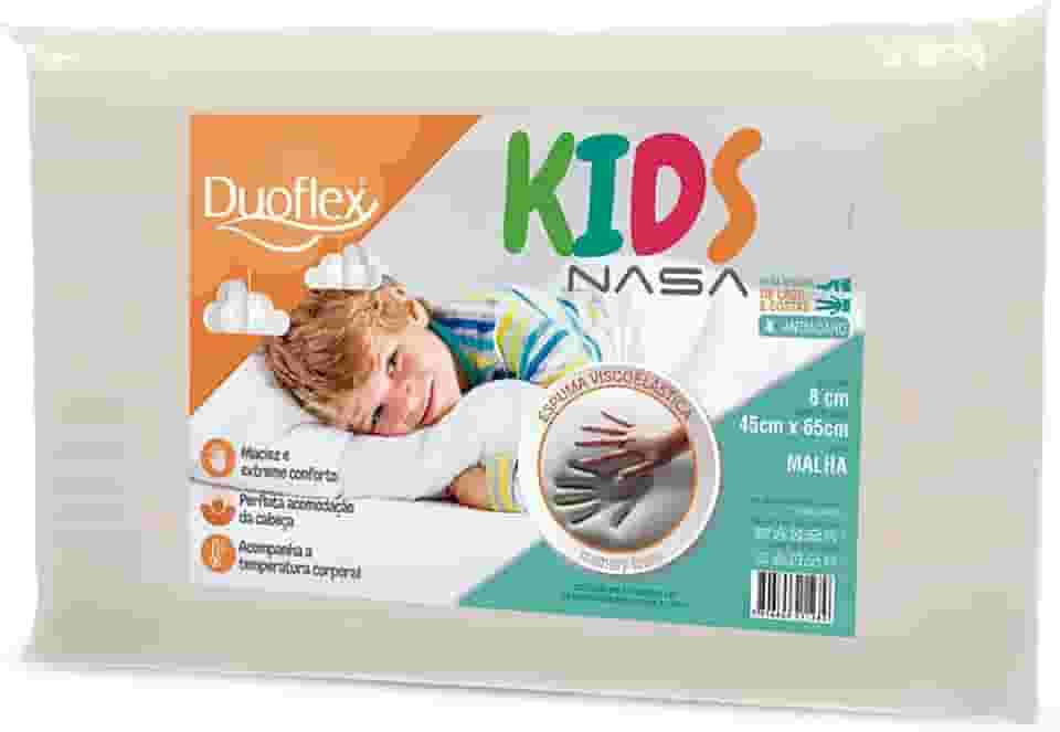 Travesseiro Kids Nasa, Duoflex, Branco, Pacote de 1