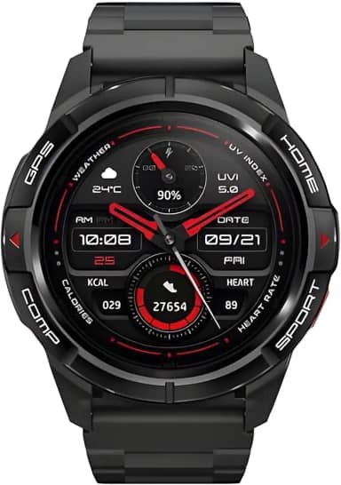 Mibro GS Active Smartwatch para homens e mulheres, Posicionamento GPS Tela AMOLED 1000Nits 5ATM à prova d'água 150 modos esportivos Relógio inteligente para Android iOS, Preto