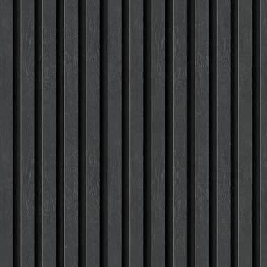 Papel De Parede Adesivo Madeira Ripado Preto Rolo 2,5m
