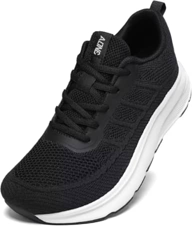 Tênis masculino de corrida de estrada acolchoado, antiderrapante, para pés largos, confortável, atlético, academia, treino, largura larga