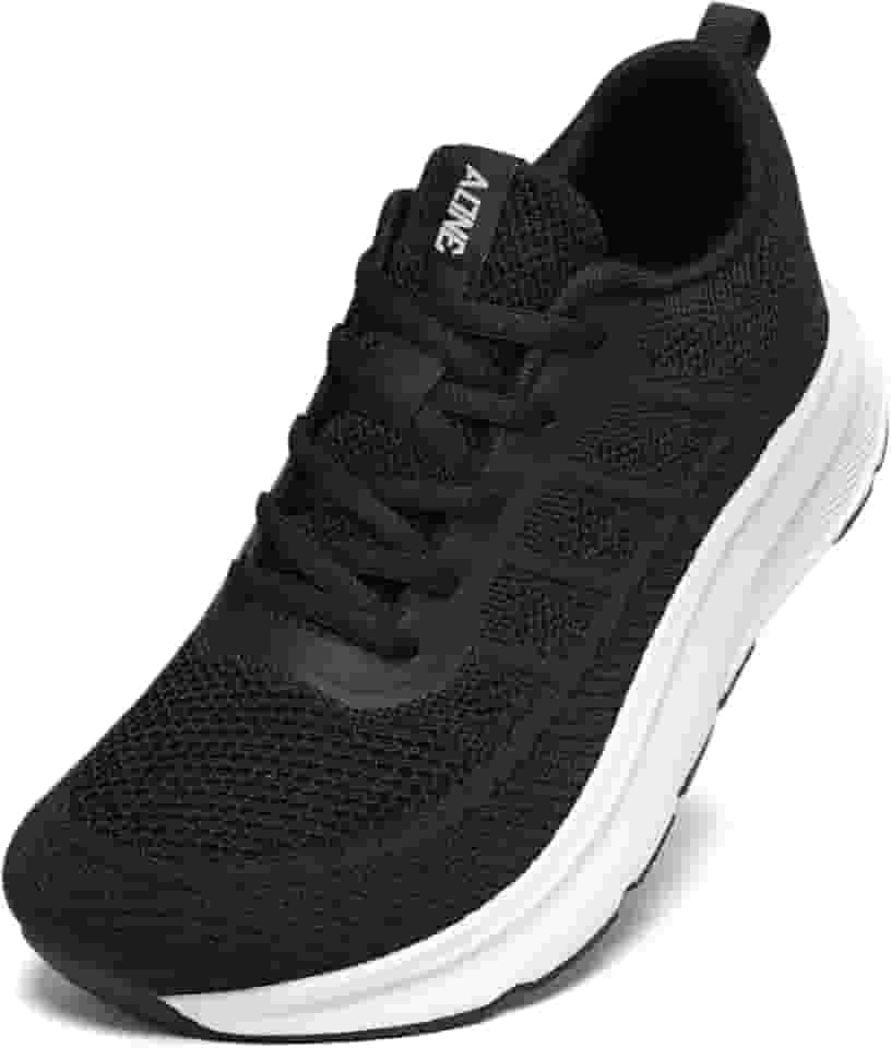 Tênis masculino de corrida de estrada acolchoado, antiderrapante, para pés largos, confortável, atlético, academia, treino, largura larga