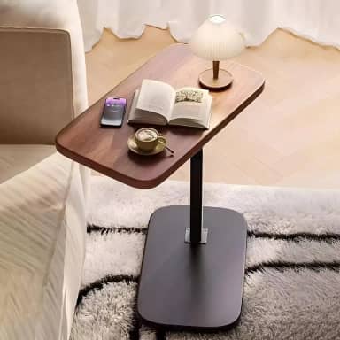 Mesa Premium De Apoio Lateral Para Sofá E Cama, Estrutura Resistente, Encaixe Perfeito, Portátil, Compacta, Multiuso, Marca VARENZIA