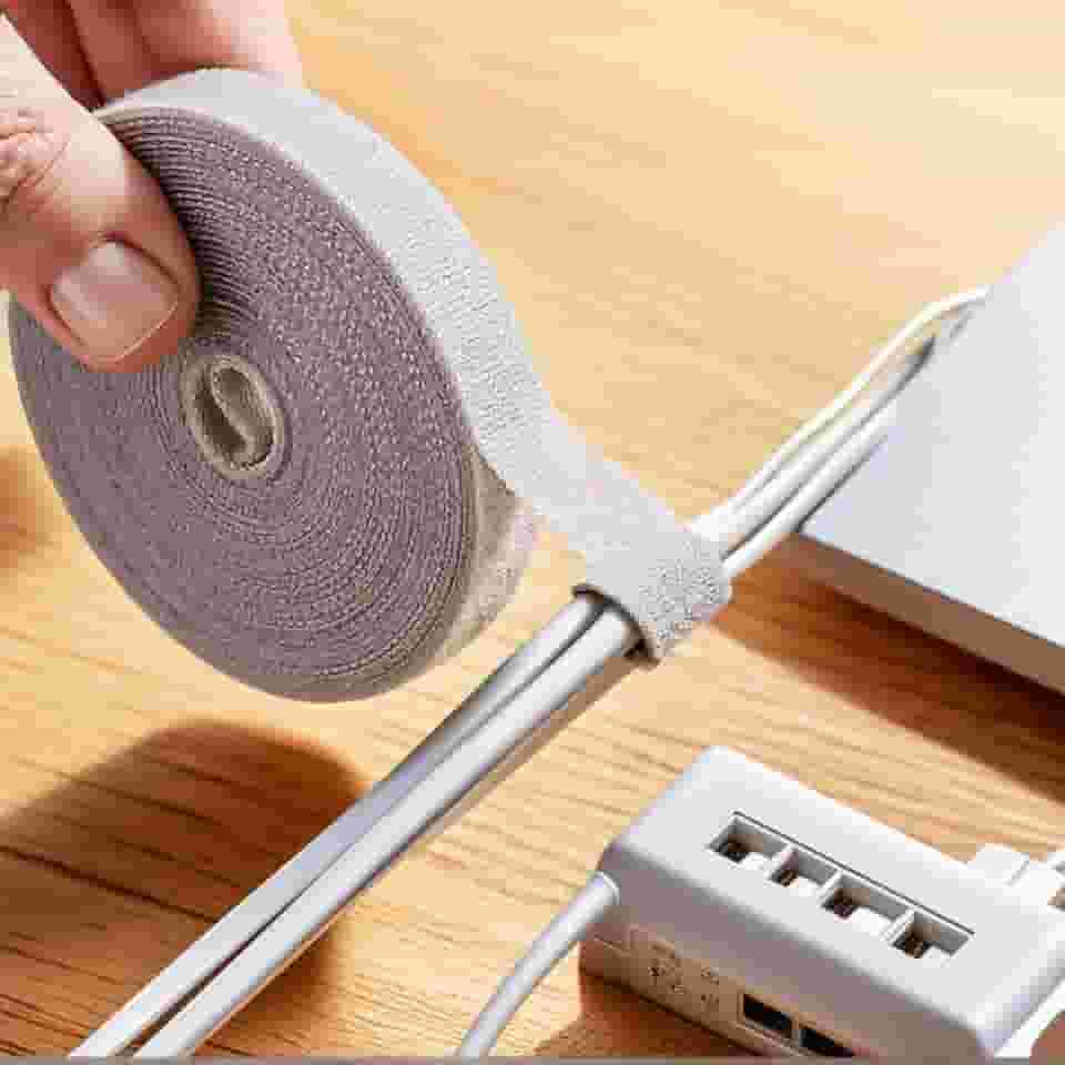 Abraçadeiras de fita de fixação reutilizáveis - Fita de gerenciamento de cabos ajustável para organizar fios, organizador de cabos