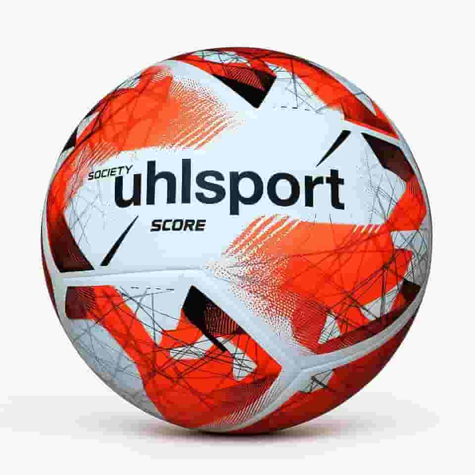 Bola de Futebol Society Uhlsport Score Branco/Preto/Vermelho Tamanho 5