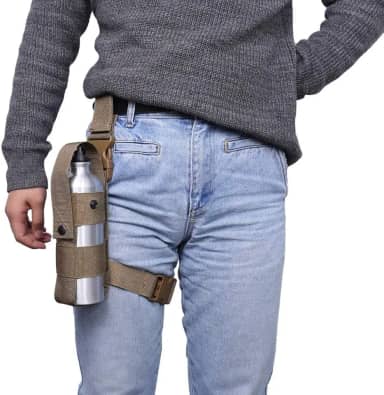 MiOYOOW Bolsa de spray de pimenta para coxa, bolsa de spray ajustável Mk9 spray Mk9, suporte de extintor de incêndio para perna esquerda/direita