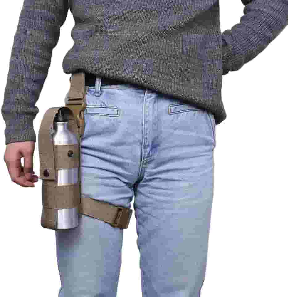 MiOYOOW Bolsa de spray de pimenta para coxa, bolsa de spray ajustável Mk9 spray Mk9, suporte de extintor de incêndio para perna esquerda/direita