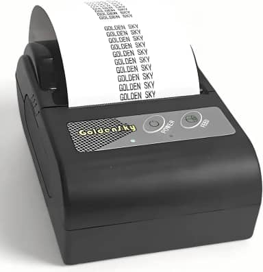 Mini Impressora Goldensky Térmica Portátil 58mm Bluetooth Sem Fio Compatível com Celular ou Computador (MTP 58)