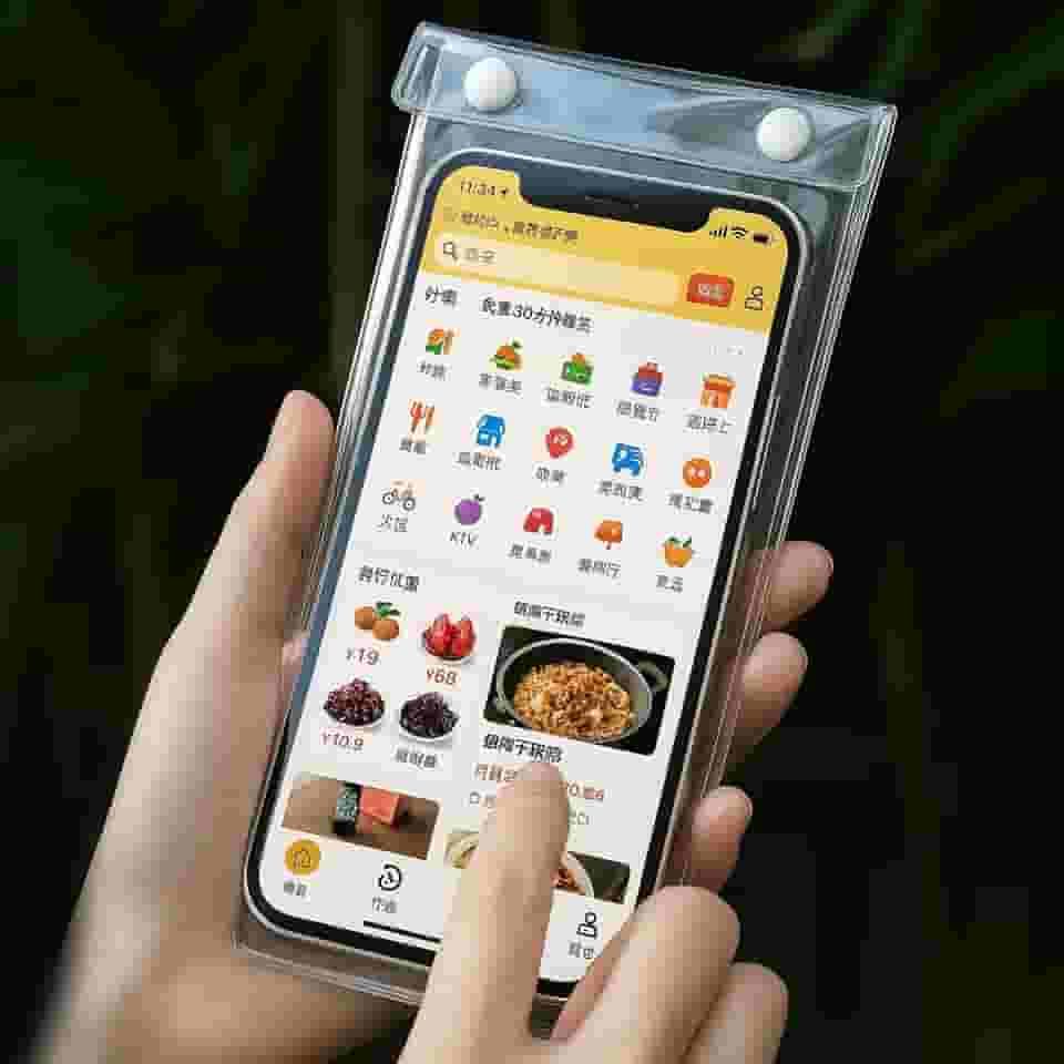 1 bolsa universal transparente à prova d'água para celular, tela sensível ao toque, uso ao ar livre, à prova de chuva, capa de proteção para celular