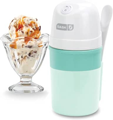 DASH Máquina De Sorvete My Pint (Aqua): Cremoso Multiuso Para Gelato Caseiro, Sorvete, Iogurte Congelado, Inclui Colher Misturar, Fácil Limpar E Armazenar