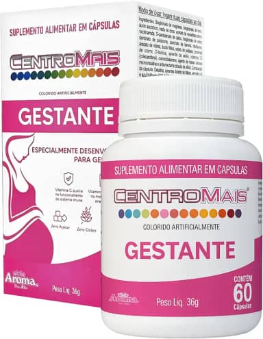 Centromais Gestante - Saúde para Grávida e Bebê - Suplemento 60 Cápsulas