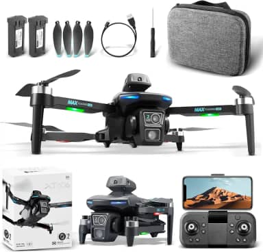 Drone com Camera 4K HD, XT606 Drone Profissional, com Flutuação de Fluxo Óptico, Comutação de Lente Dupla, Rolagem de 360°, Fotografia por Gestos, Drones com 2000mAh Bateria