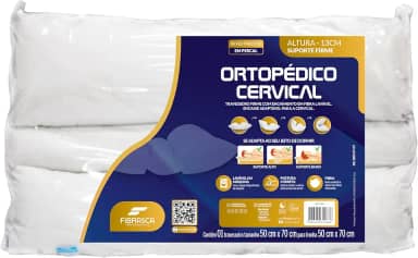 Travesseiro Ortopédico Cervical 50x70cm Fibrasca