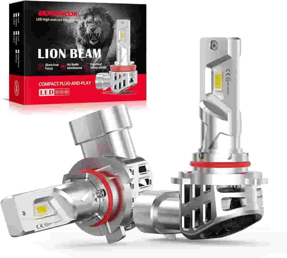 Lâmpada de Farol de LED HB3 5000K Branca – Atualização de Farol HB3 9005 com 400% Mais Brilho – Lâmpada de Principal de Compatível com Canbus, Sem Erros – LED 12V 55W (Pacote com 2)