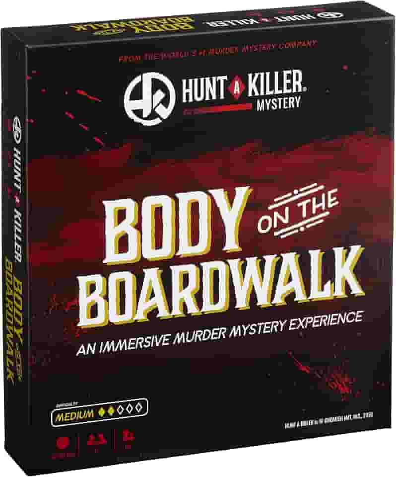 Hunt A Killer - Body On The Boardwalk, jogo de mistério de assassinato imersivo – Enfrente o caso não resolvido para desafio independente, encontro à noite ou com a família e amigos como detetives para noite de jogo, idade a partir de 14 anos