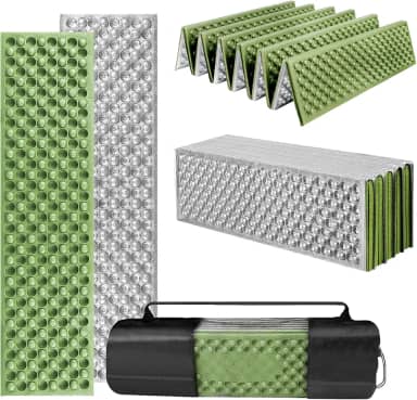 Isolante Termico Camping, Insulation Mat Revestida de Alumínio, À Prova D’Água e Portátil Dobrável, Tapete Dobrável à Prova de Umidade, 196 * 61 * 2 CM