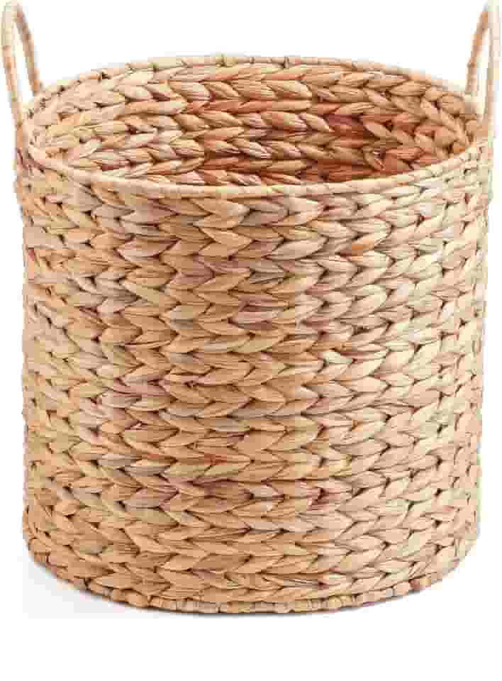 Oikos - Cesto Organizador Redondo com Alças 37cm de Palha Fibra Natural Resistente