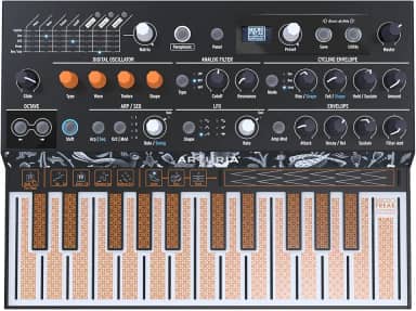 Arturia - Teclado sintetizador MicroFreak – sintetizador híbrido de 25 teclas com teclado PCB, osciladores digitais e wavetable, filtros analógicos