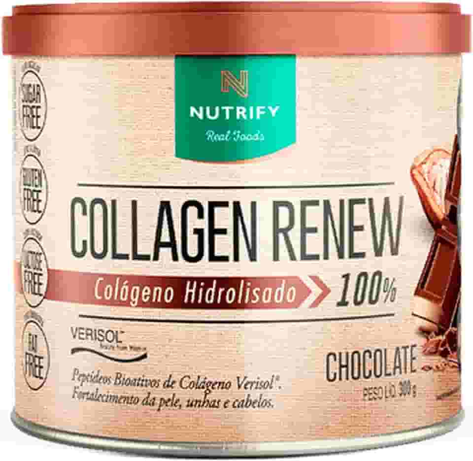 Nutrify - Collagen Renew Chocolate 300G - Colágeno Hidrolisado Verisol - Saúde e Beleza - Sabor Chocolate