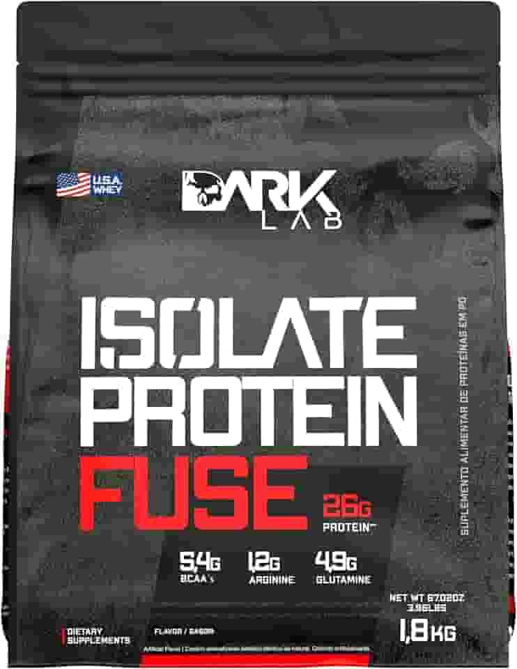Isolate Protein Fuse Dark Lab, 1.8Kg, Chocolate Branco com Morango, Suporte Muscular