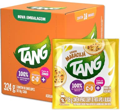 TANG Refresco Em Pó Tang Maracujá Display Com 18 Unidades De 18G