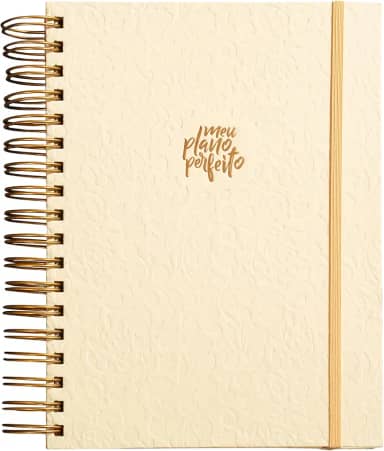 Meu plano perfeito, planner sem data, capa creme | Planner 2026