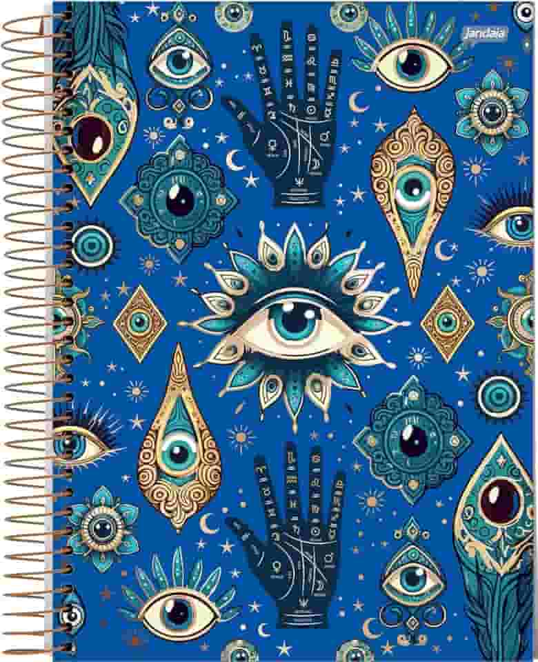 Caderno Espiral Univ CD 10 Matérias 160 Fls Mystic Olhos FSC - Jandaia