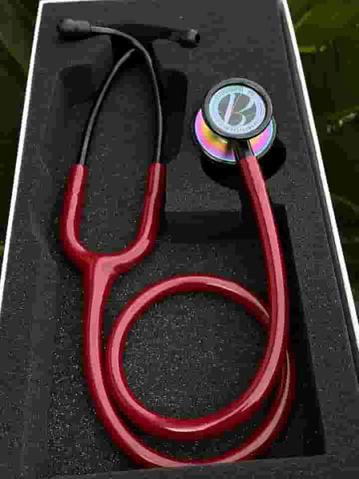 Estetoscópio Bic Eternity Vinho Rainbow Excelente Ausculta - Garantia de 5 anos