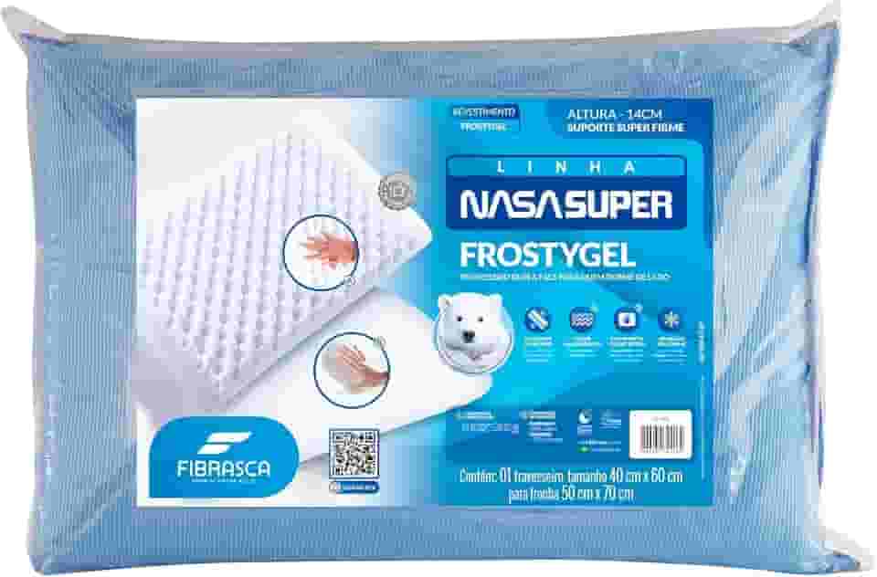 Travesseiro Nasa frio super frostygel alto - p/fronhas 50x70cm - Fibrasca, BRANCO