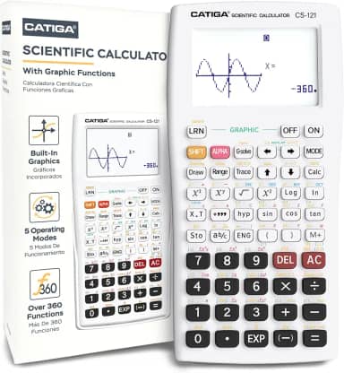 Calculadora gráfica - CATIGA CS121 - Calculadora científica e de engenharia - Sistema programável, Moderno, Branco
