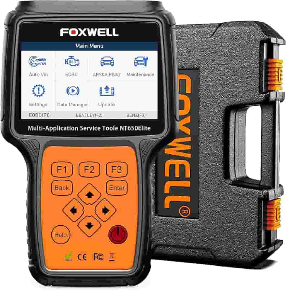 FOXWELL NT650 Elite OBD2 Carro Scanner Automotivo em Português Ajuste A/F EPB BRT DPF 26 Reset Leitor de Código de Airbag ABS SRS Profissional Mecânica Automotiva Ferramentas